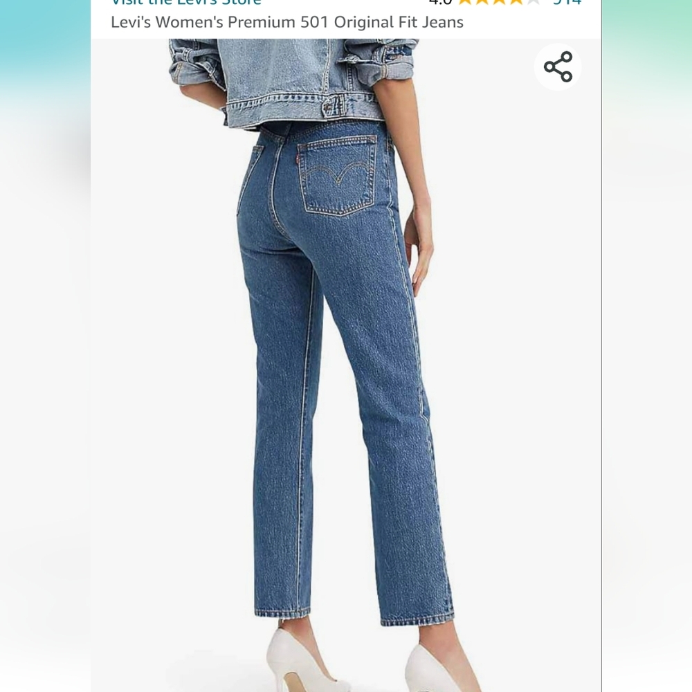 Levi's Women's Premium 501 Original Fit Jeans - Picture 8 of 8